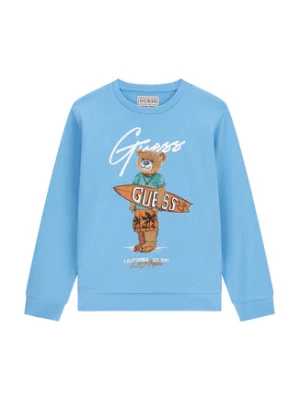 Guess Bluza L6GQ04 KA6R4 Niebieski Regular Fit