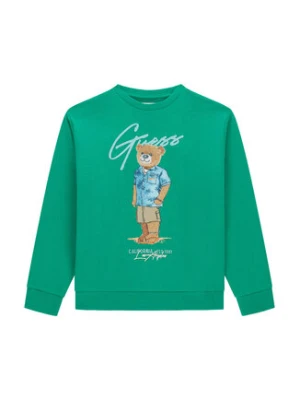 Guess Bluza L6GQ04 KA6R4 Zielony Regular Fit