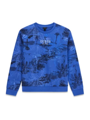 Guess Bluza L6GQ06 KA6R4 Niebieski Regular Fit