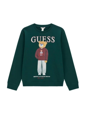 Guess Bluza L6YQ07 K4049 Zielony ciemny Regular Fit