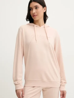 Guess bluza LUCIA damska kolor beżowy z kapturem z aplikacją O5GQ00 KCQP2