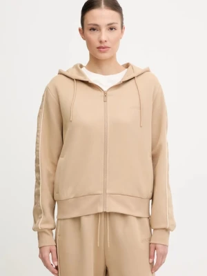 Guess bluza MARYELLA damska kolor beżowy z kapturem gładka V5YQ00 KB3P2