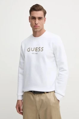 Guess bluza męska kolor biały z aplikacją M4BQ23.K9Z21