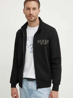 Guess bluza męska kolor czarny z nadrukiem M4YQ80 K9Z21