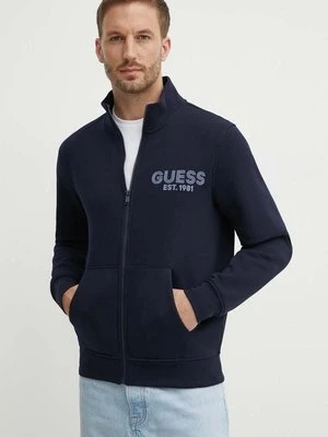 Guess bluza męska kolor granatowy z nadrukiem M4YQ80 K9Z21