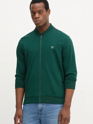 Guess bluza męska kolor zielony gładka M5YQ04 KCBR2