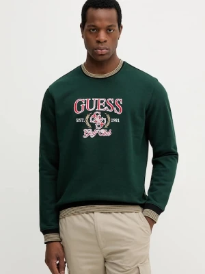 Guess bluza męska kolor zielony z aplikacją M5YQ12 KCXW1