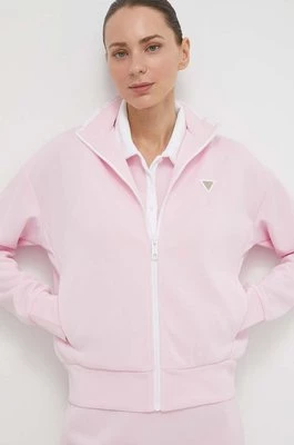 Guess bluza MYLAH damska kolor różowy z aplikacją V4GQ02 KBFB2