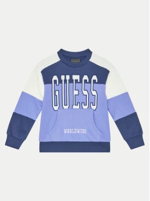 Guess Bluza N4BQ10 KAX73 Niebieski Regular Fit