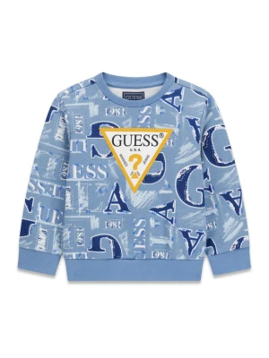 Guess Bluza N6BQ02 K6111 Niebieski jasny Regular Fit
