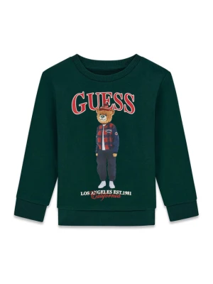 Guess Bluza N6BQ03 K6112 Zielony ciemny Regular Fit