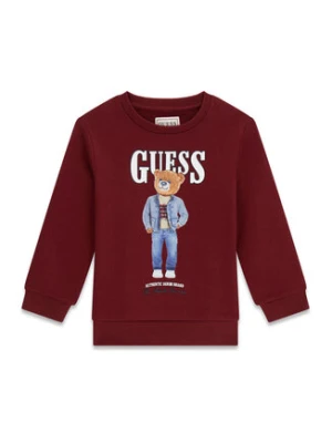 Guess Bluza N6RQ03 KAD74 Bordowy Regular Fit
