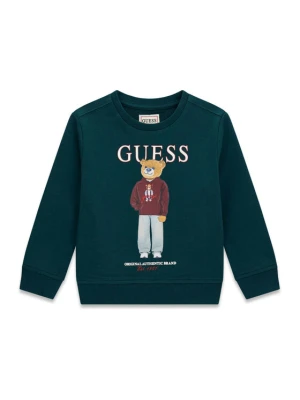 Guess Bluza N6YQ05 K4096 Zielony ciemny Regular Fit