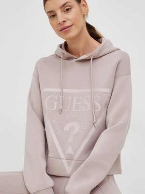 Guess bluza NEW ALISA damska kolor różowy z kapturem V2YQ08 K7UW2