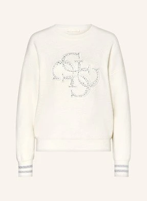 Guess Bluza Nierozpinana Z Ozdobnymi Kamykami beige