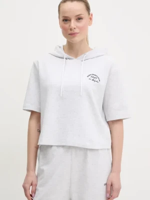 Guess bluza NIGELLA damska kolor szary z kapturem melanżowa V5GQ05 KCS01