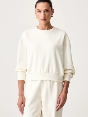 Guess bluza oversize damska z bawełną PHOEBE beżowy