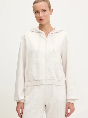 Guess bluza ROBERTA damska kolor szary z kapturem z aplikacją V5RQ20 KC3D2