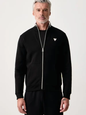 Guess bluza rozpinana męska z bawełną czarny