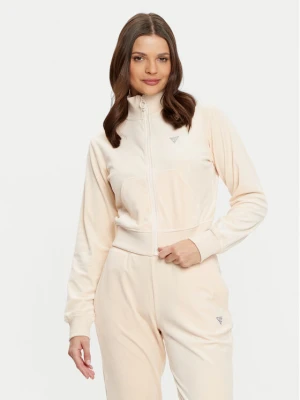 Guess Bluza V3BQ22 KBXI2 Écru Regular Fit Kremowy