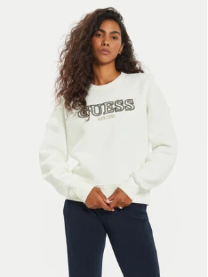 Guess Bluza V4BQ03 KCHX0 Biały Regular Fit