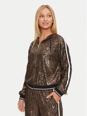 Guess Bluza V4BQ19 KCI90 Brązowy Regular Fit