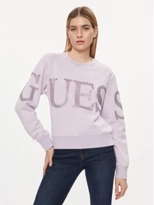 Guess Bluza Vintage Logo W4GQ10 KC8I0 Fioletowy Relaxed Fit
