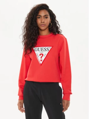 Guess Bluza W2YQ16 KBA11 Czerwony Regular Fit