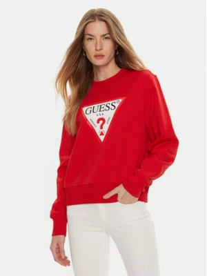 Guess Bluza W2YQ16 KBA11 Czerwony Regular Fit