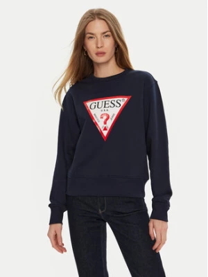 Guess Bluza W2YQ16 KBA11 Granatowy Regular Fit