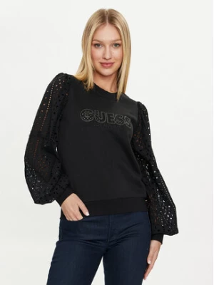 Guess Bluza W4GQ07 KBKM0 Czarny Regular Fit