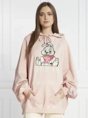 GUESS Bluza xbrandalised leon washed bunny | Oversize fit