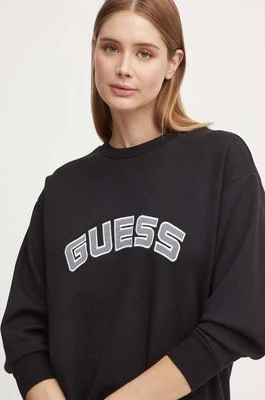 Guess bluza YVETTE damska kolor czarny z aplikacją V4YQ12 KC3D2