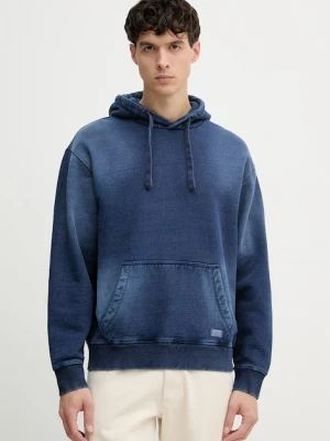 Guess Bluza z kapturem męska bawełniana TERRY