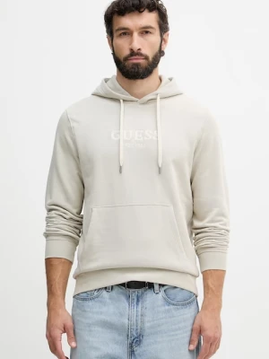Guess bluza z kapturem męska z bawełną