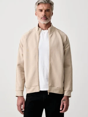 Guess bluza z kapturem męska z bawełną THOR beżowy