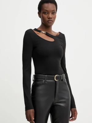 Guess bluzka ELEANOR damska kolor czarny z aplikacją W5BP18 KC7M2