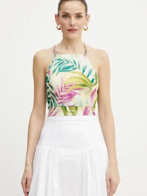 Guess bluzka GAELLE damska kolor beżowy wzorzysta W5GH74 WH9Z2
