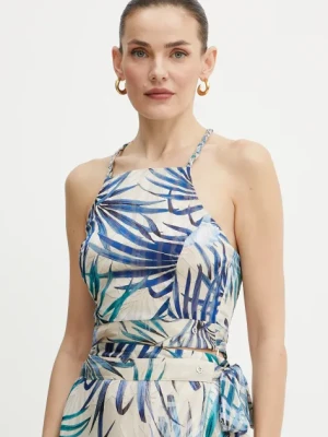 Guess bluzka GAELLE damska kolor beżowy wzorzysta W5GH74 WH9Z2