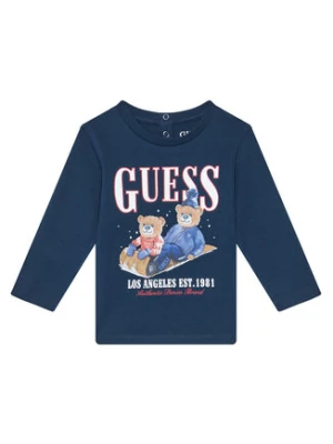 Guess Bluzka I5BI00I3Z14 Niebieski Regular Fit