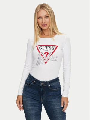 Guess Bluzka Icon W4YI33 I3Z14 Biały Slim Fit