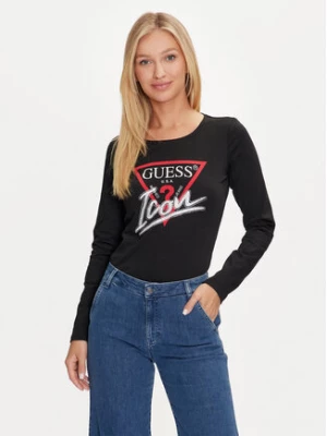 Guess Bluzka Icon W4YI33 I3Z14 Czarny Slim Fit