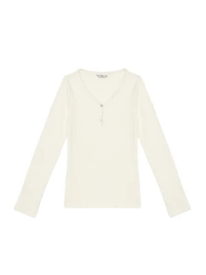 Guess Bluzka J5YP02 KBCO2 Écru Regular Fit