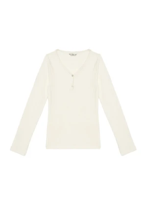 Guess Bluzka J5YP02 KBCO2 Écru Regular Fit Kremowy