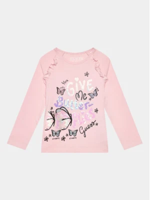 Guess Bluzka K3BI12 J1314 Różowy Regular Fit