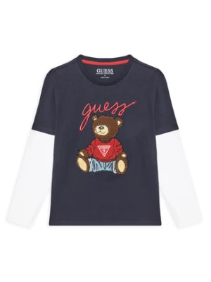 Guess Bluzka L4BI13 I3Z14 Granatowy Regular Fit