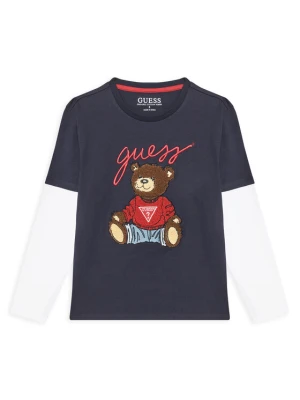 Guess Bluzka L4BI13 I3Z14 Granatowy Regular Fit