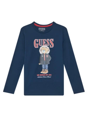 Guess Bluzka L5BI09I3Z14 Granatowy Regular Fit