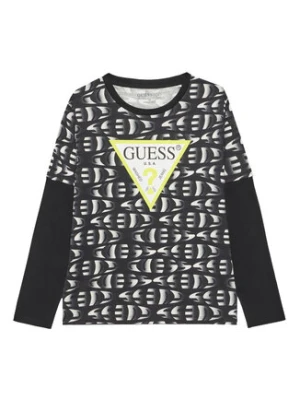 Guess Bluzka L5YI04 K8HM4 Czarny Regular Fit