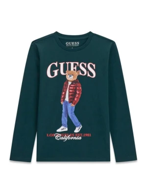 Guess Bluzka L6BI11 K5732 Zielony Regular Fit